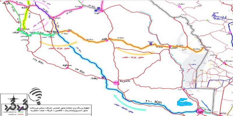 نقشه مرز های عراق